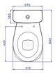 Imagen de Kit Aspen inodoro + cisterna + tapa + conexiones blanco DECA