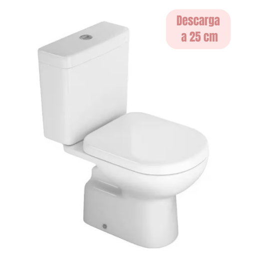Imagen de Inodoro largo + mochila dual Vogue (desc. a 25 cm) blanco DECA