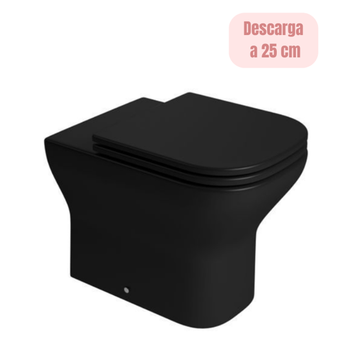 Imagen de Inodoro corto axis negro mate DECA