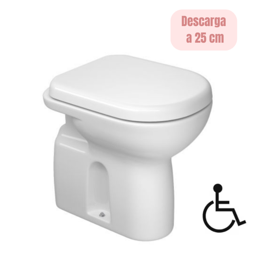Imagen de Inodoro corto blanco Vogue Conforto DECA