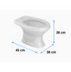 Imagen de Bidet 1 perforación ravena blanco DECA