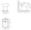 Imagen de Bidet vogue 1 perforacion blanco DECA