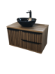 Imagen de Mueble Vanitory 60 cm s/bacha Cecilia Nogal c/patas Fabribam