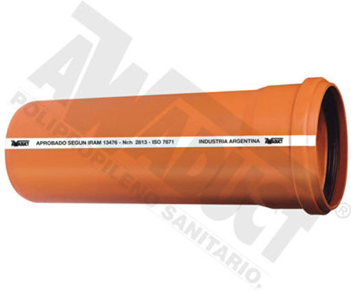 Imagen de CAÑO 110 x 3MT SIN CABEZA POLIPROPILENO JE AWADUCT